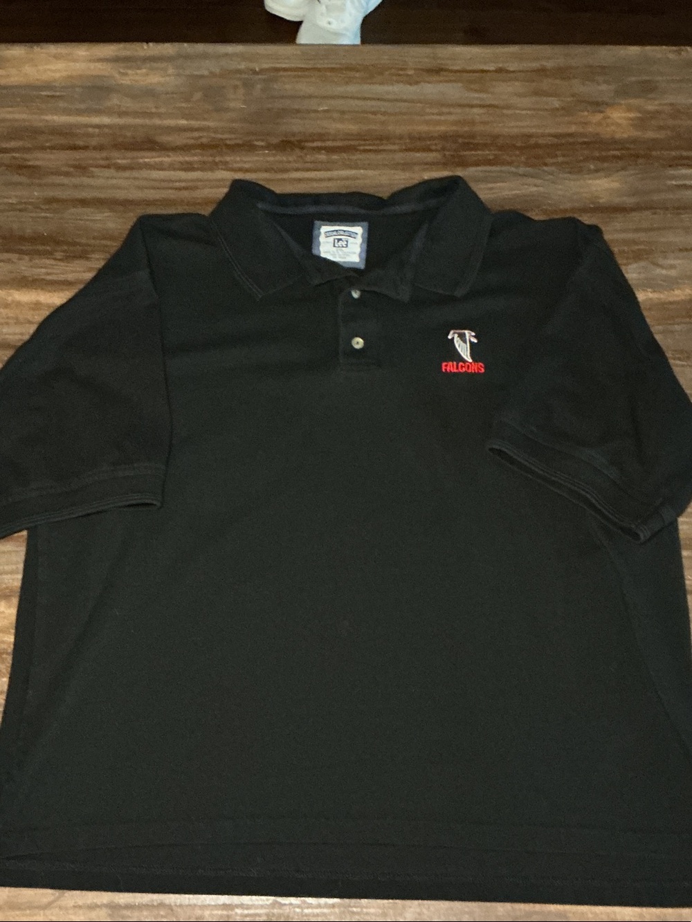 Vintage Black Falcons Embroidered Logo Polo Shirt - Men Size 2xl